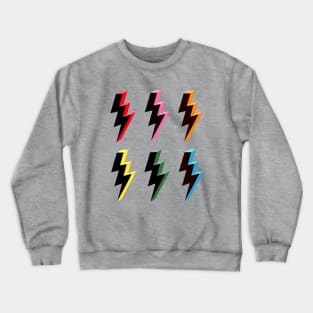 Rainbow Colour Lightning Bolt Collection Crewneck Sweatshirt